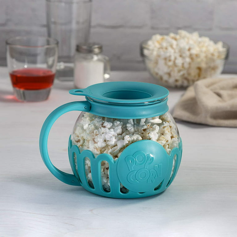  Ecolution Patented Micro-Pop Microwave Popcorn Popper with  Temperature Safe Glass, 3-in-1 Lid Measures Kernels and Melts Butter, Made  Without BPA, Dishwasher Safe, 1.5-Quart, Blue: Home & Kitchen