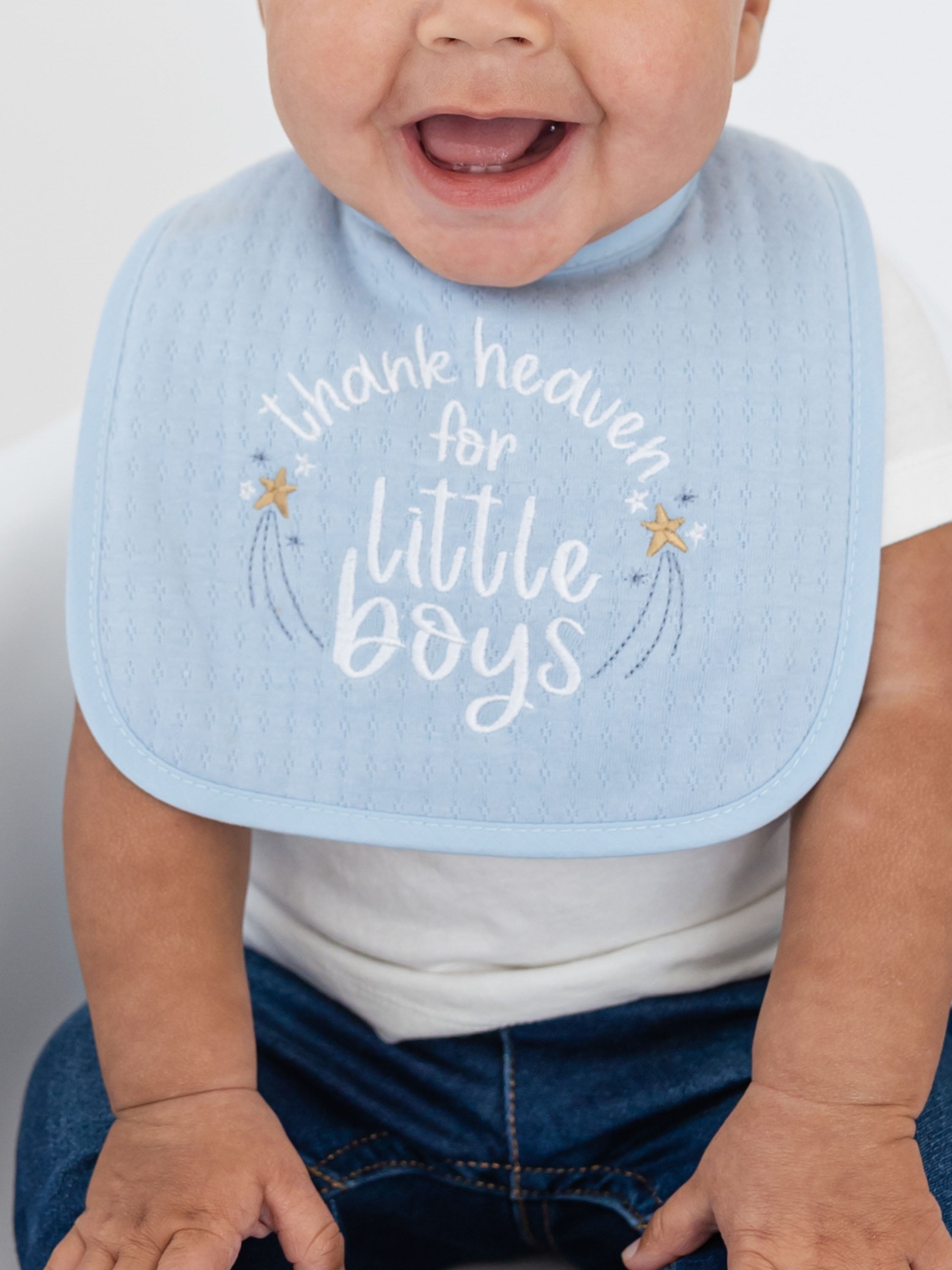 Neat Solutions Infant Boy Thank Heaven 4 Pack Bib
