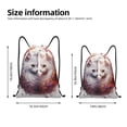 thumbnail image 2 of Sikiie White Red Cat Couple Drawstring Backpack Drawstring Bags, Draw String Back Bag for Sports, Gym, Travel, Swimming, Beach-Medium, 2 of 6