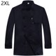 thumbnail image 2 of Naiovety Uniforme de Chef, delantal de cocina de manga larga de poliéster con bolsillos delanteros, suministros profesionales para el hogar de Negro XXL, 2 of 6
