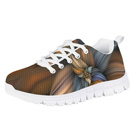 

Pzuqiu Art Flower Big Kids Running Shoes for Girls Size 1 Lightweight Sports Shoes Breathable Comfortable Child Walking Shoes