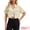Apricot, variant on Women's Short Sleeve Denim Rendy Casual Cropped Jean Jacket XL Apricot