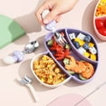thumbnail image 2 of Silicone Suction Baby Plate With Spoon and Fork Mushroom Baby Plate Set Baby Self Feed Utensils Baby Spoon Baby Fork Suction Plate, 2 of 8