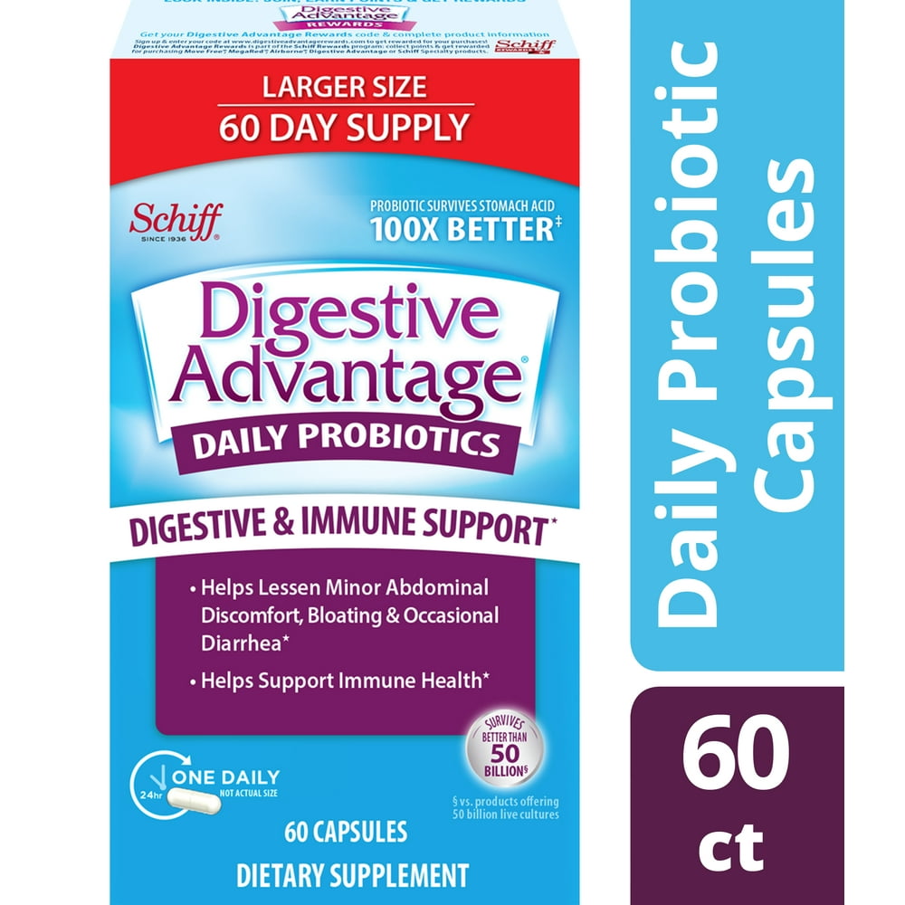 Digestive Advantage, Daily Probiotic Dietary Supplement 60 Capsules