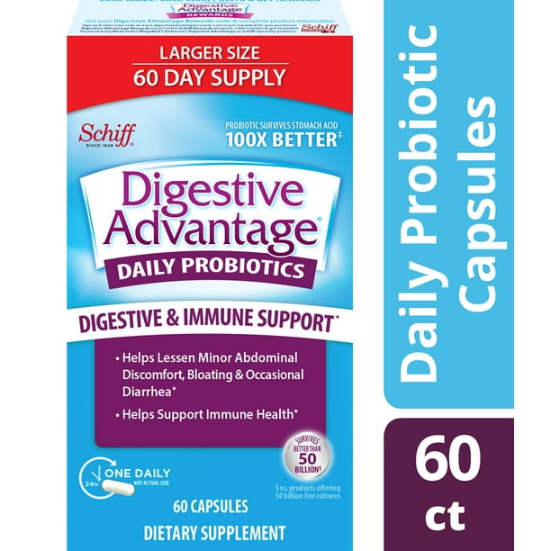 Digestive Advantage, Daily Probiotic Dietary Supplement 60 Capsules