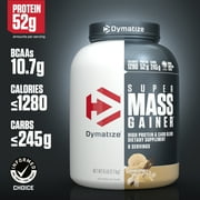 Dymatize Super Mass Gainer Protein Powder، 52g Protein، Gourmet Vanilla، 6 lbs