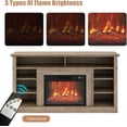 thumbnail image 2 of 58" Farmhouse Fireplace TV Stand for 65 Inch TV, 23" Electric Fireplace with 3D LED Flames, 32" Tall Highboy Entertainment Center, TV Console with Open Shelf Storage for Living Room/Bedroom, Grey, 2 of 8