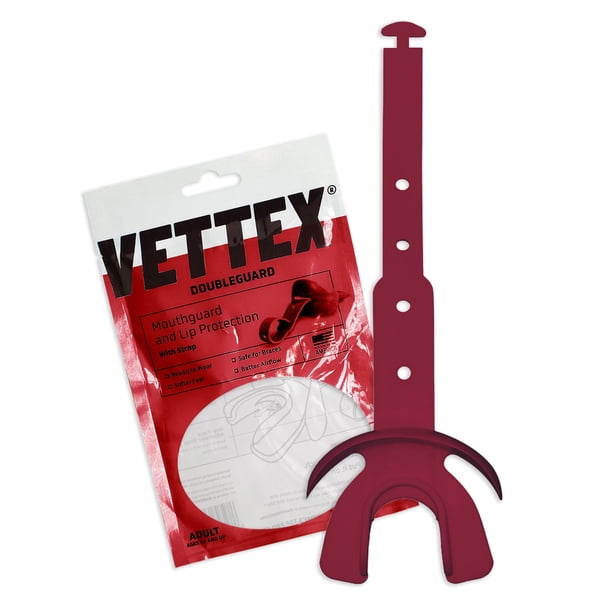 Markwort Vettex Protector Bucal Doubleguard para Fútbol - Adulto, Color Cardenal