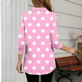 thumbnail image 4 of DAFPZW Polka Dot Shirt for Women Casual 3/4 Sleeve Dressy Blouse Work Business Tops Spring Summer Fashion Outfits, 4 of 5