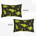 thumbnail image 4 of Balery Cute Cartoon Dinosaurs Green Silhouette Bedding Queen Pillow Cases - Envelope Closure - Soft Brushed Microfiber Fabric - Shrinkage and Fade Resistant Pillow Cases-20"x30", 4 of 9