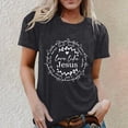 thumbnail image 2 of LINGLANG Women's Love Like Jesus T-Shirt Christian Faith Cross Letter Graphic Tee Casual Loose Fit Crewneck Short Sleeve Religious Top, 2 of 4