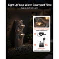 thumbnail image 6 of KFFKFF Outdoor Water Fountain, 49.61 in Tall, 5-Tier Jar-Shaped Cascading Design with LED Light and Pump, Ideal for Garden, Patio, Home, and Backyard Use, 6 of 9