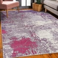 thumbnail image 3 of Modern Decorative Rug, Abstract and Grunge Composition of Splash Look Shaped Weathered Forms, Quality Carpet for Bedroom Dorm and Living Room, 6 Sizes, Blue Violet, by Ambesonne, 3 of 4