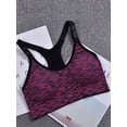 thumbnail image 6 of Gustave 3-Pack Women's Seamless Active Keyhole Mesh Racerback Sports Bra High Impact Padded Bras Workout Fitness Running Yoga Crop Tops "Red, M", 6 of 8