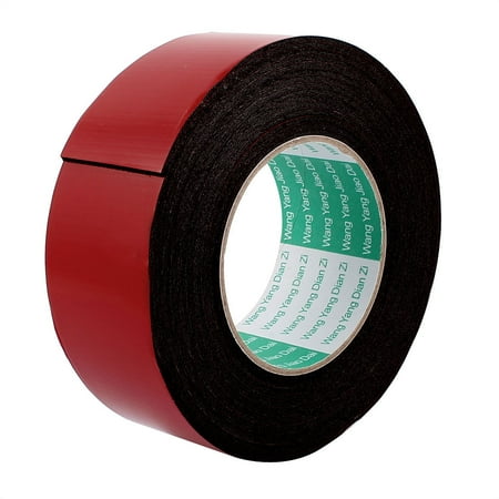 5M 16.4ft Long 45MM Width Red Black Strong Dual Sided Adhesive Tape Sponge Tape