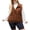 Rust, variant on NAYTOAO Women Plus Size Quilted Puffer Vest for Women, Water‑Resistant Stand Collar Sleeveless Gilet with Pockets & Drawstring Hem