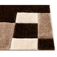 thumbnail image 5 of Well Woven Ella Brown Geometric Boxes Thick Soft Plush 3D Textured Shag Area Rug 5x7 (5'3" x 7'3"), 5 of 6