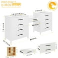 thumbnail image 4 of Eclife 84-Inch White Double Sink Bathroom Vanity with Makeup Countertop, 4 of 7