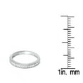 thumbnail image 3 of Dazzlingrock Collection 0.23 Carat (ctw) 14k Round Diamond Ladies Millgrain Anniversary Wedding Stackable Band 1/4 CT, White Gold, Size 9, 3 of 3