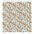 thumbnail image 3 of Ambesonne Animal Shower Curtain, Fox in the Winter Forest, 69"Wx70"L, Pale Sage Green Orange, 3 of 5