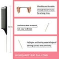 thumbnail image 3 of 4 Pieces Hair Styling .. Comb Set Teasing Hair .. Brush Rat Tail Comb .. Edge Brush for Edge&Back .. Brushing, Combing, Slicking Hair .. for Women (Black-4pcs), 3 of 3