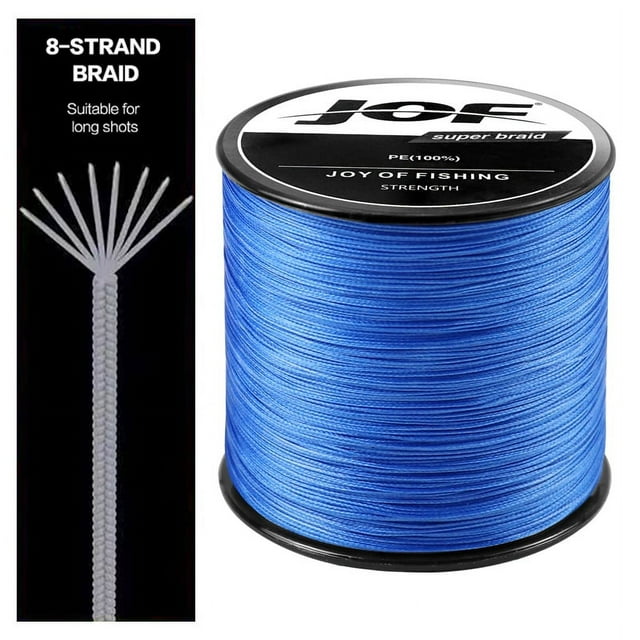 1000M 500M 300M 100M 8 Strands PE Braided Wire Fishing Line 20LB-100LB Incredibly Strong Multifilament PE Line Blue Mainline
