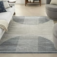 thumbnail image 4 of Nourison Astra Machine Washable Geometric Ivory Blue 5'3" x 7' Area Rug, (5x7), 4 of 10