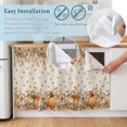 thumbnail image 5 of Orange Pumpkins Fall Cabinet Curtain 28"Wx51"L,Dustproof Storage Cabinet Curtain with Self Adhesive Tape,Thanksgiving Leaves Floral Rustic Tall Pantry Cover Drape for Kitchen,Utility Closet, 5 of 9