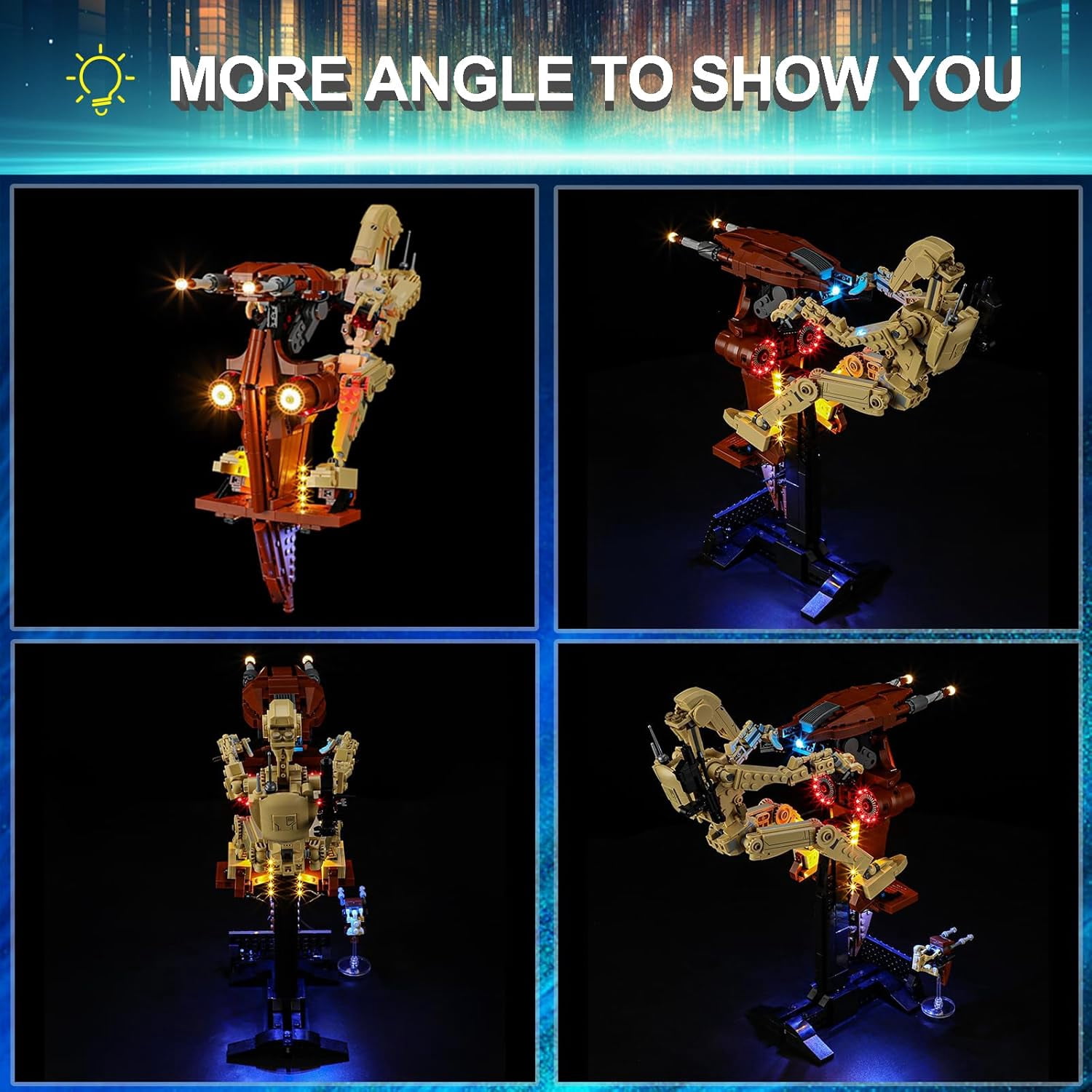 LED Light Kit for Lego 75428 Battle Droid with STAP,Compatible with Lego 75428 Building Blocks Model(Not Include Blocks Set)