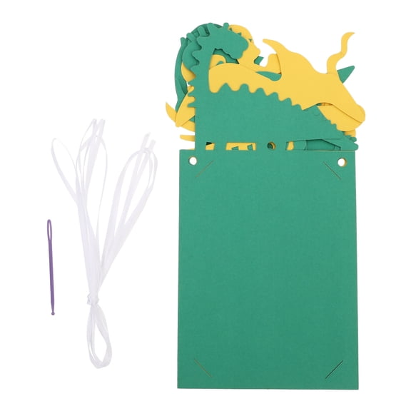 ROMANSENTIAL Lovely Assorted Color Dinosaur Birthday Party Banner for Celebration Decor
