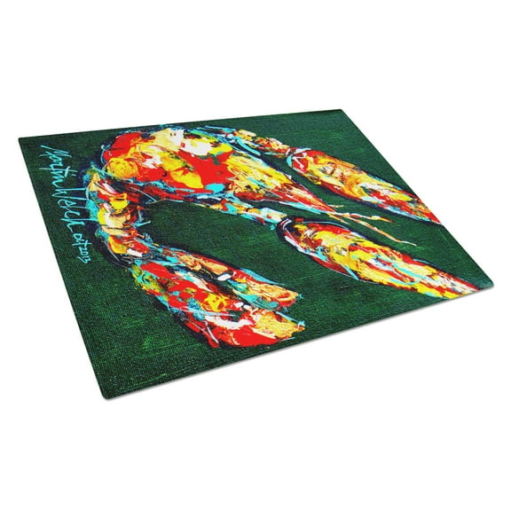 Carolines Treasures MW1194LCB Craw Baby on Green Crawfish Glass Cutting Board Large 12H x 16W multicolor