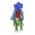 thumbnail image 2 of Coronas patrióticas, guirnalda floral colgante decorativa para puerta patriótica, corona artificial del para colgar en de la casa, 2 of 8
