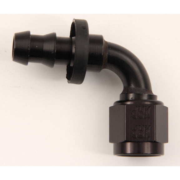 XRP-Xtreme Racing Products XRP239010BB No.10 90 deg Push-On Hose End, Black
