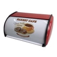 thumbnail image 3 of Caja de pan rústica con tapa enrollable, contenedor para pan, contenedor para guardar pan Rojo, 3 of 8