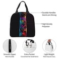 thumbnail image 4 of Pofeuu Neon Psychedelic Giraffe Print Lunch Bag Lunch Box Insulated Lunch Bag Adult Lunch Box for Men and Women, 4 of 8