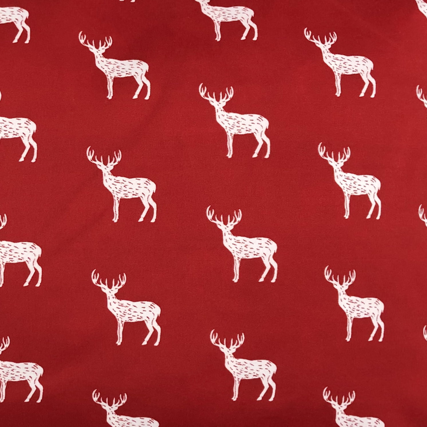 Contempo Deer 3-piece Sheet Set Red Twin