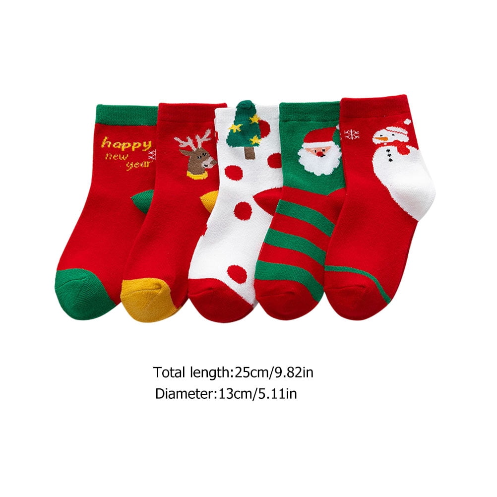 Lot De 3 Paires De Chaussettes Père Noël Pour Enfants – Chaussettes D’hiver Douces Et Amusantes