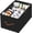 Black, variant on Shoe Organizer for Closet-Foldable Shoe Storage Organizer Box with Clear Cover and Sturdy Handles,Closet Shoe Storage Bin for Sneakers Sandals Slippers,Space Saving Fit 12Pairs,Grey