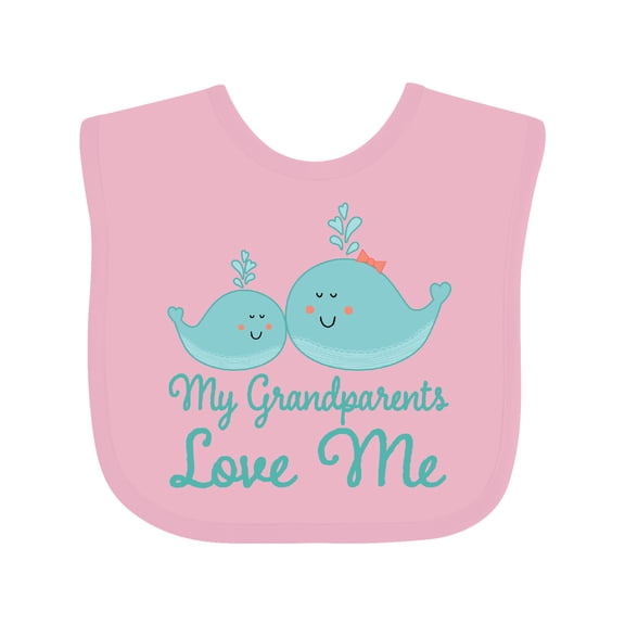 Inktastic My Grandparents Love Me Childs Boys or Girls Baby Bib