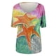 thumbnail image 3 of Pntutb Tallas grandes Mujer Manga corta Impreso Cuello en V Tops Camiseta Blusa Pntutb Pntutb-4058, 3 of 4