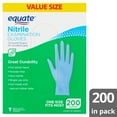 Equate Nitrile Examination Gloves Value Size, 200 Count