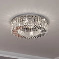 thumbnail image 3 of Nordic Luxury Crystal Ceiling Chandelier Modern Gold Chrome Led Pendant Light for Living Room Bedroom Hotel Hall Indoor Decor My Lux Decor Round, 3 of 8