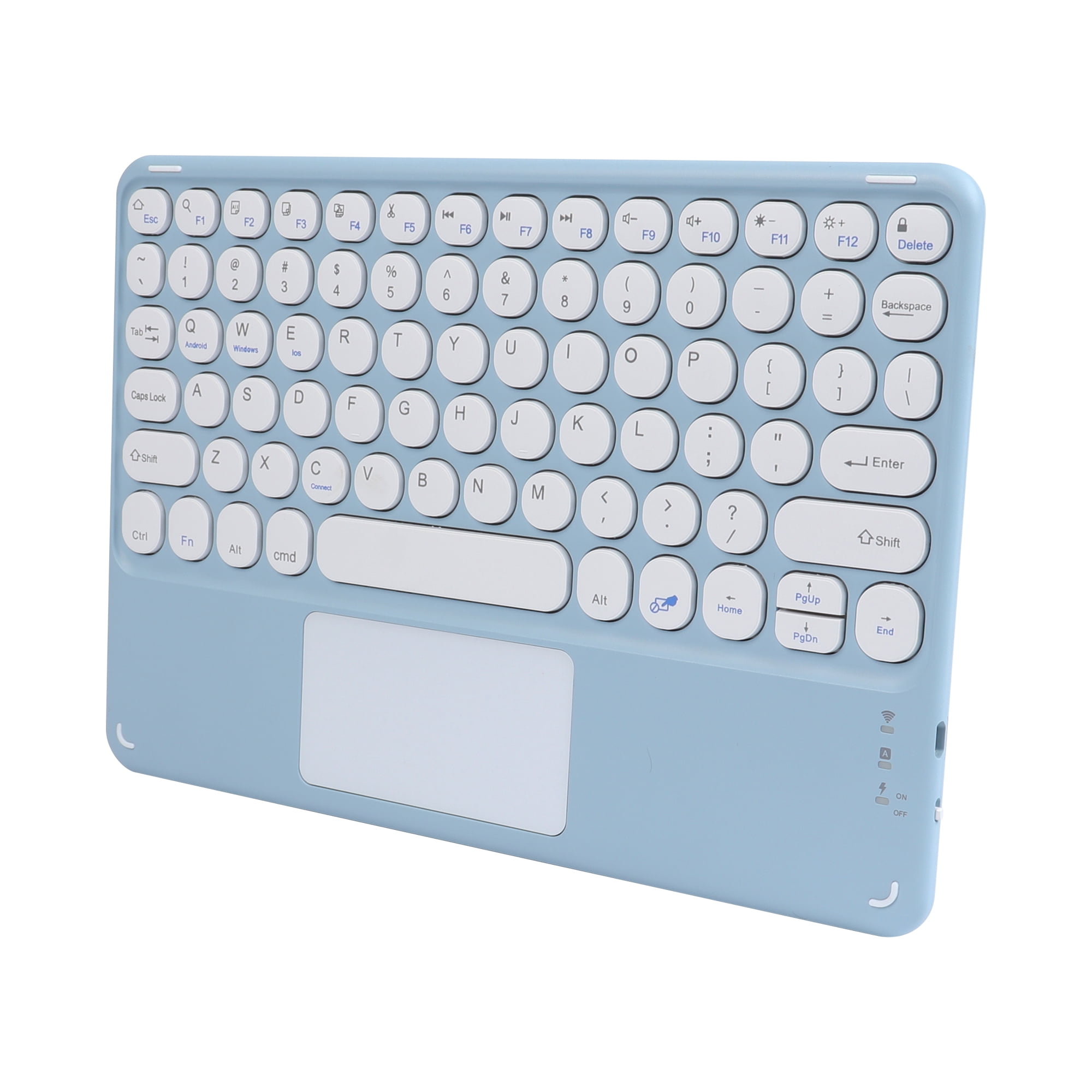 PloutoRich 10 inch Bluetooth Keyboard with Touchpad, 78 Keys Magnetic Wireless Keyboard, Ultra-Slim Rechargeable Wireless Keyboard for Laptop Tablet Computer