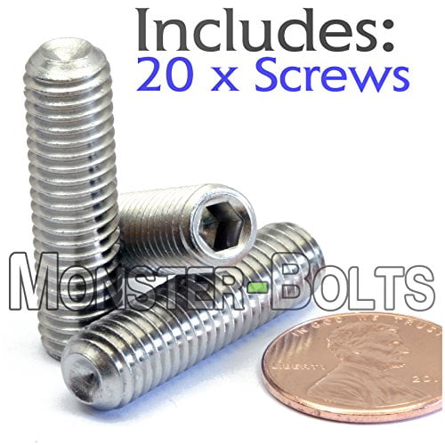 Box of 12 Cup Point DIN 916 A2 Stainless M8 x 1.25 X 30 Socket Set Screw