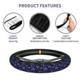 thumbnail image 6 of Elastic Steering Wheel Cover, shining stars sky navyblue Stretch Thickening Car Steering Wheel Cover Women Men, Steering Wheel Protector Universal 15 in, 6 of 7