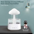 thumbnail image 3 of Rain Cloud Humidifier Water Drip with Adjustable LED Lights Remote Control Cool Mist Essential Oil Diffuser 450ml Rain Sounds Air Humidifiers with White Noise for Bedroom Desk Bedside Sleepi, 3 of 7