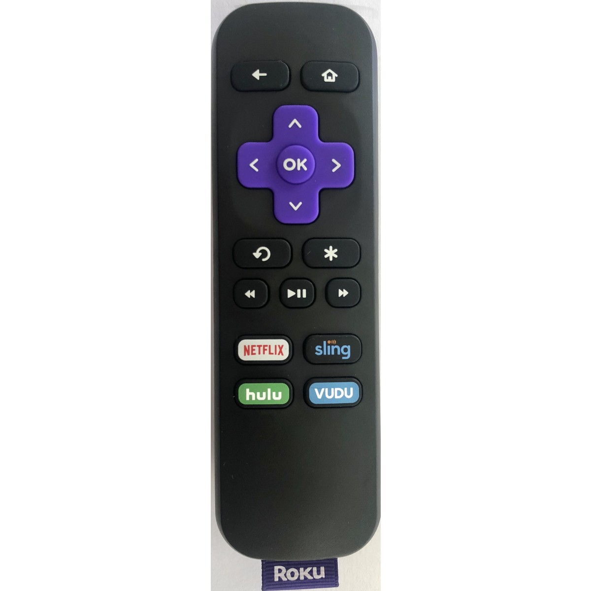 Genuine Roku RC108 Remote With Dedicated Buttons Netflix Sling Hulu Vudu Compatible with: Roku LT Roku HD, XD, XDS Roku N1 Roku 1 Roku 2 Roku 2 HD, XD, XS Roku 3 Roku Express Roku Express+ - image 2 of 3