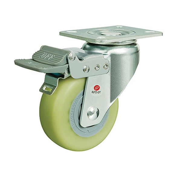 Carrymaster ACLHU-100SFB Medium-Duty Swivel Flange Brake Non-Leveling Caster