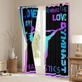 thumbnail image 3 of Homewish Gymnast Girl Blackout Curtains Set of 2 (52x84 Each) for Kids Children Girls,Gymnastics Dance Window Curtains,Abstract Gradient Ombre Curtains and Drapes,Super Cozy Room Decor, 3 of 6