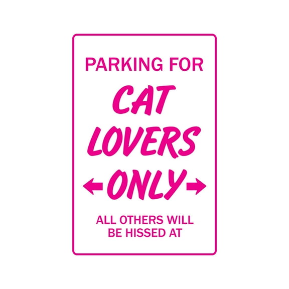 CAT LOVERS Aluminum Sign animals kitten love pets kitty feline collector cats cat | Indoor/Outdoor | 24" Tall